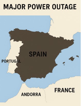 Spain Portugal power outage
