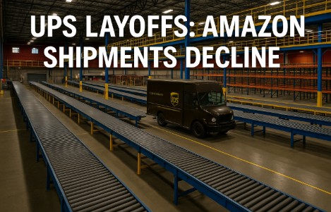 UPS layoffs Amazon shipments
